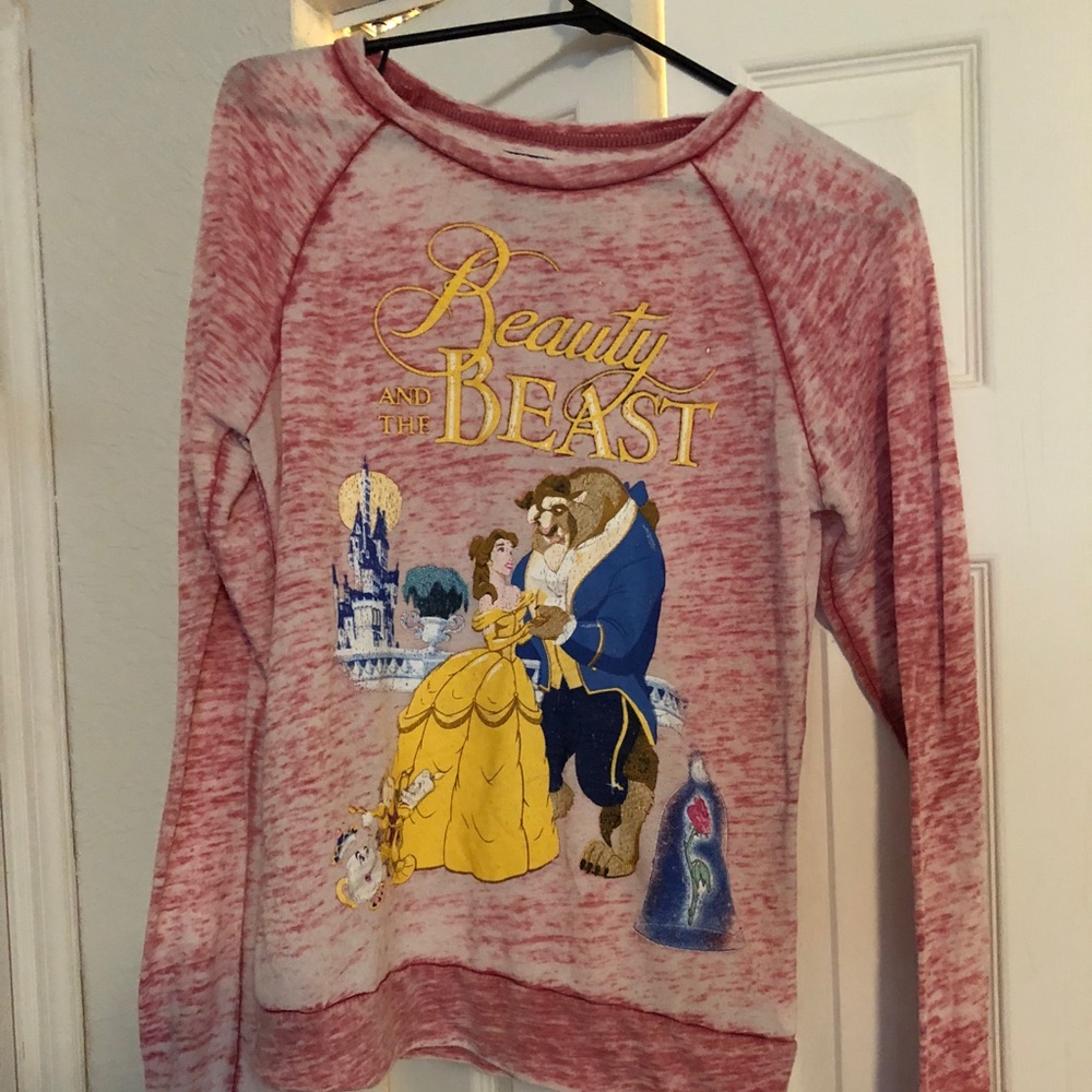 Red acid wash Disney Beauty and the Beast